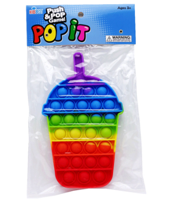 Push and Pop Game Milk Tea Blue Fidget Toy