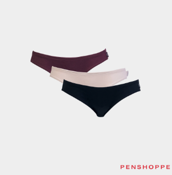 Penshoppe Core 3 in 1 Bundle Bikini Panty For Women Assorted