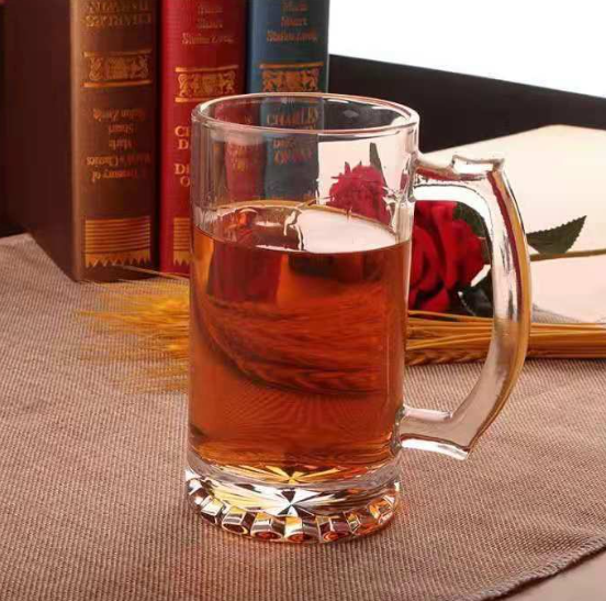 GLASSWARE 2Pcs ZB65 Double Wall Traditional Glass Beer Beverage Tankards Mugs