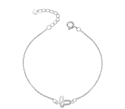 Italy Silver Korean Jewelry Ladies Butterfly Design Bracelet