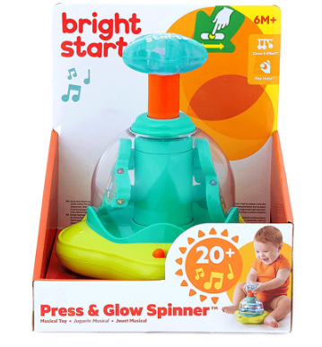 Bright Starts Press & Glow Spinner Musical Toy