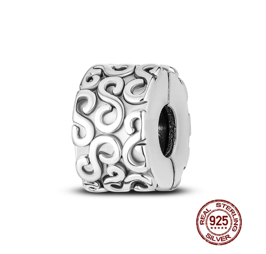 Fit Original Pandora Bracelet Beads Pendant 925 Sterling Silver Love Positioning Buckle Series Colorful Women Jewelry DIY Gift S039