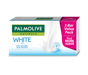 Palmolive Naturals White with Milk Whitening Bar Soap 115g 3-Bar Value Pack