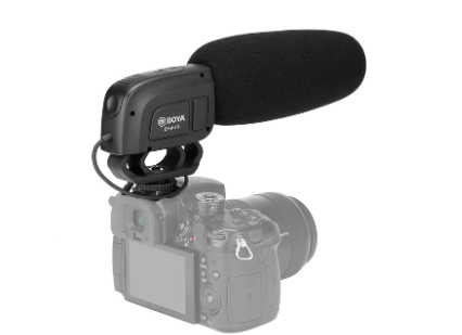 Boya  BY-M17R Condenser Cardioid Microphone Shotgun On-Camera Mic for Video Shooting Podcast Vlogging