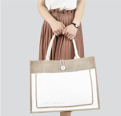 Mumu 3032 Japanese Abaca Simple Canvas Ladies Classic Large Tote Bag For Women Woman