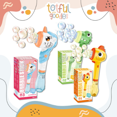 Kids BUBBLE STICK Automatic Handheld Bubble Wand Maker Machine Boy Girl Gifts Toy Set