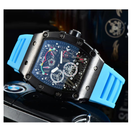 Original Luxury Fashion Barrel Shape Business Casual Luminous Waterproof Men Women Silicone Watch 07