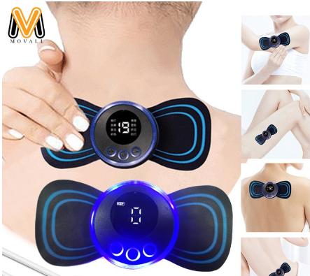 Rechargeable Mini Electric Neck Massager Cervical Shoulder Body Massager Muscle Pain Relief