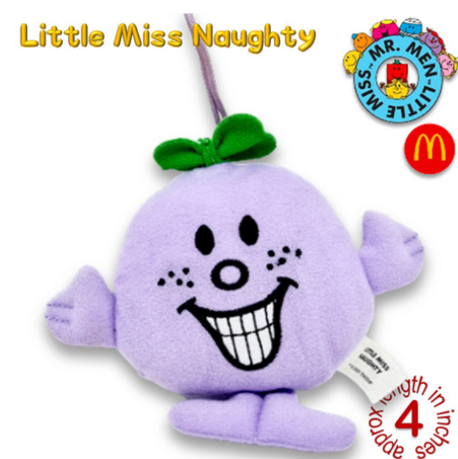 Mr Men Little Miss 2001 McDo Hanging Plushies Bag Charm Stuffed Toys M30