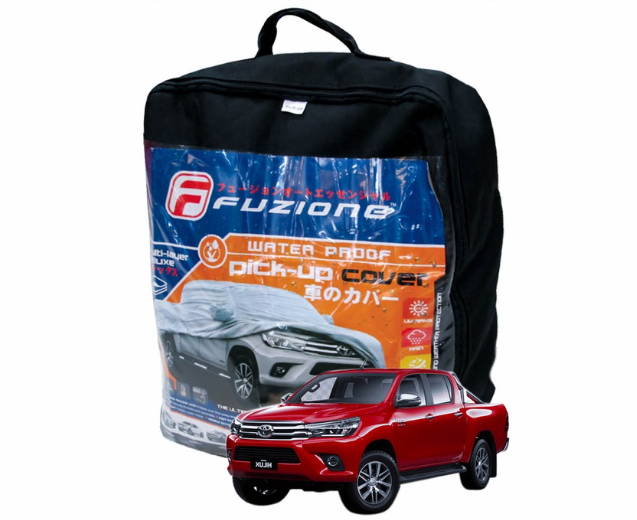 Fuzion Car Cover Waterproof Pick-up FCC-400 (Gray) for Toyota Hilux, Strada, Ford Ranger