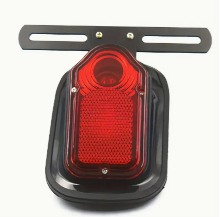 12v Motorcycle Tombstone Rear License Plate Lamp Brake Tail Lights Cafe Racer Chopper Bobber Universal Custom Retro Taillight