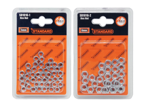STANDARD Hex Nut Bolt High Quality HardWare Tools (SD1016-1/2)