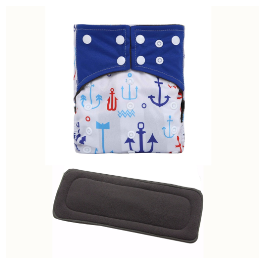 Cloth Diaper 1 Set With Bamboo Charcoal Inserts In Stocks D22