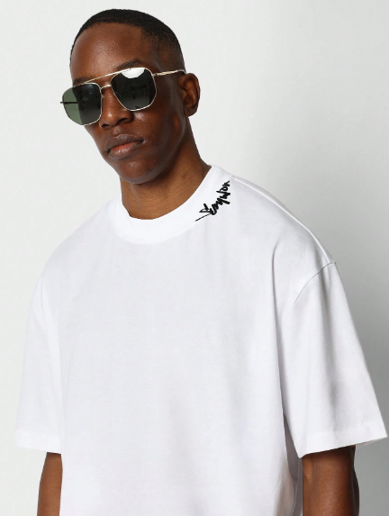 SUMWON Tee With Collar Graphic Print For Daily Wear College Ready