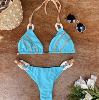 HOT Europe and the United States New Sexy Printed Women's Swimsuit Plus Size Bikini Split Bikini