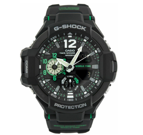Casio G-Shock Black Resin Watch For Men CGA-1100-1A3DR