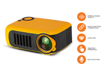 VISION A2000 - Mini Projector 800 Lumen, Portable LED, Multimedia Video Player with Built-In Speaker