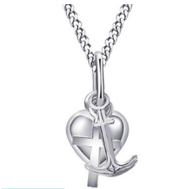 Heart Kid's Necklace 92.5 Italy Silver Korean and Japan Fashion Jewelry