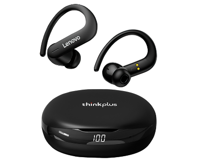Lenovo T50 Bluetooth 5.3 Earphones True Wireless Headphones with Mic Button Control Noise Reduction Earhooks Waterproof Headset