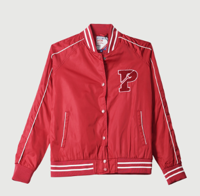 Petrol Basic Jacket for Ladies Regular Fitting Nylon Fabric Trendy Fashion 130925 Crimson