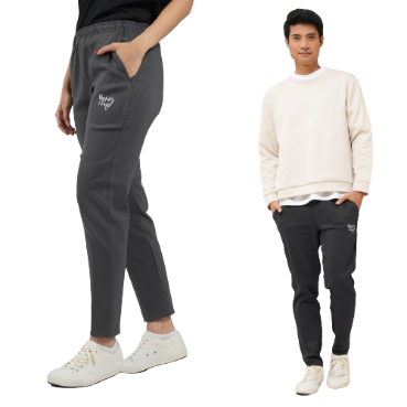 INSPI Bonez & Fofo Merch  Premium Trouser Pants  With Side Pockets  Garterized Waist  Unisex (Dark Gray)