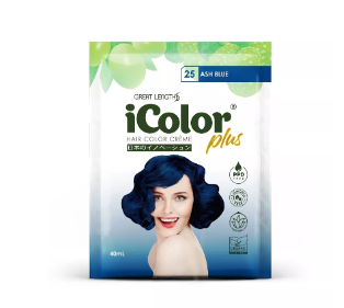 ICOLOR Plus Shampoo Hair Color Creme Ash Blue 40ML