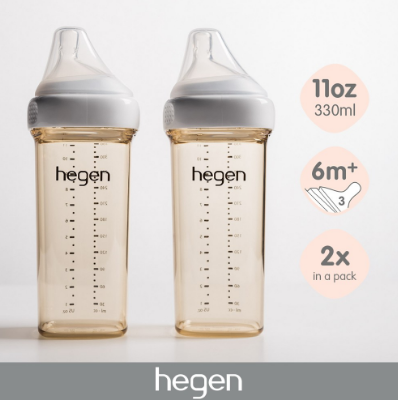 Hegen 11oz Feeding Bottle, 2-Pack