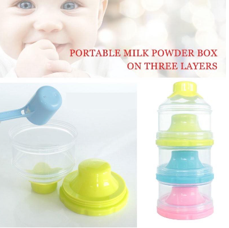 3 Layers Baby Formula Feeding Bottle Milk Powder Box Dispenser Container Storage
