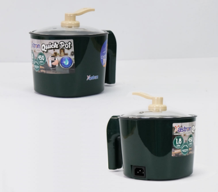 Astron QUICKPOT 1.8L Green Multipurpose electric cooker | 450W | dry heat protection