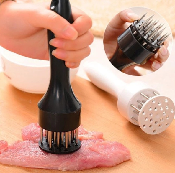 Stainless Steel Meat Tenderizer Meat Hammer Steak Pin Needle Prong Chef Kitchen Tool Cooking Gadget