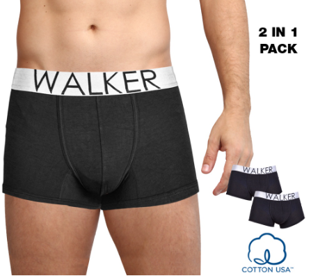 Walker Extreme Men Metallic Band Breathable Stretch Boxer Brief