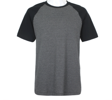 Cubic Men Jacquard Round Neck Tees T-shirt Top Top for Men