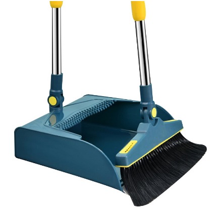 Foldable Broom Dustpan Set Household Sturdy Durable Floor Cleaning Set Rotating Broom Sweeping