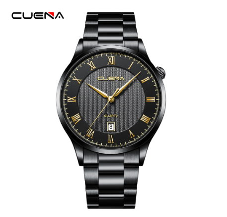 Men's Watches CUENA Original Brand Fashion Simple 40CM Dial Stainless Steel Quartz Analog Waterproof 6073 M4