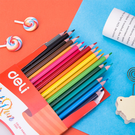 Deli 24/18/12 Colors Color Pencil Set Art Sketch Painting Wood Pencil EC00100