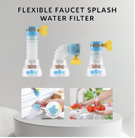 MH Faucet Splash Filter Water Saving Water Filter Foldable 360 Rotating Household Tap Kitchen