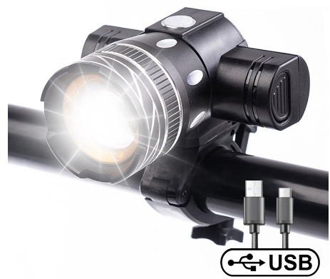 Bike Mtb Mountain Bicycle Headlight Front Led Lights Waterproof Rechargeable