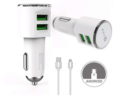 V2S VS29 Dual 3.4A Output Car Charger With 1M Charging Cable
