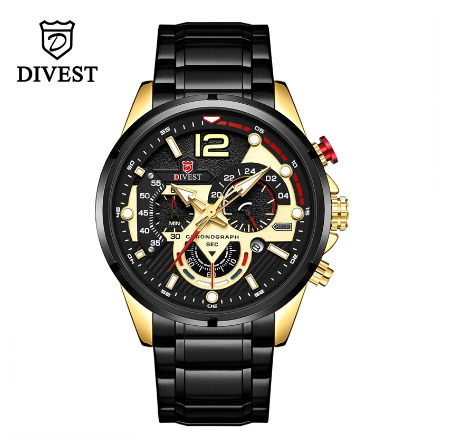Original Brand DIVEST Men's Watches Top Luxury Fashion Sport Quartz Casual Chronograph Date Waterproof Men Watch 9039 M4