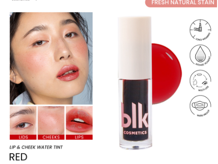 blk cosmetics fresh lip and cheek water tint red