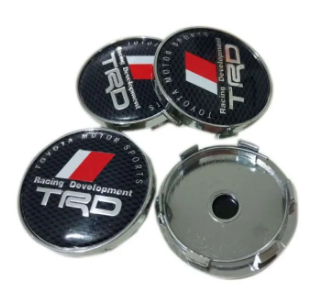 TRD emblem Wheel Center Hub Caps Dust-proof Badge logo covers car styling Auto accessories TRD Carbon Fible Camry Prius Reiz Corolla