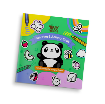 Tiny Things Chabee the Hungry Panda Coloring & Activity Book | Baby Toddler Educational Montessori