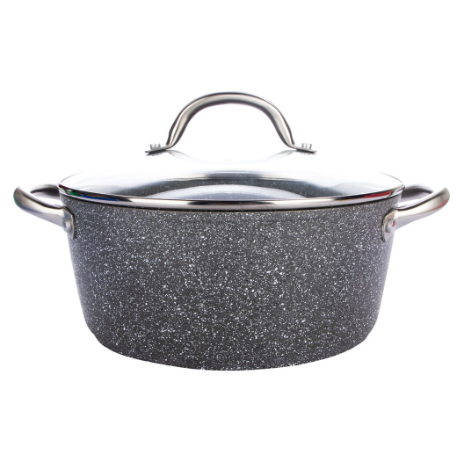 Masflex Forged Casserole Gl Lid Stone Series 24cm