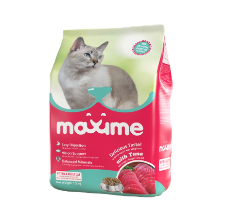 Maxime Dry Cat Food Kitten & Adult  Tuna Flavor 1.2kg