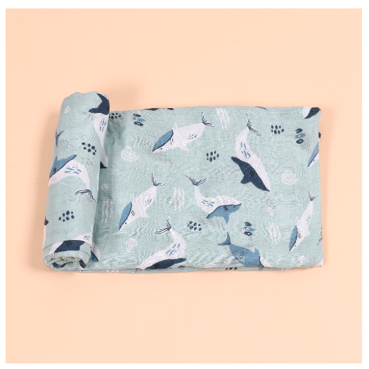 HappyFlute 1Pcs Baby Muslin Swaddle Cotton Summer Baby Blanket 120x110cm S6