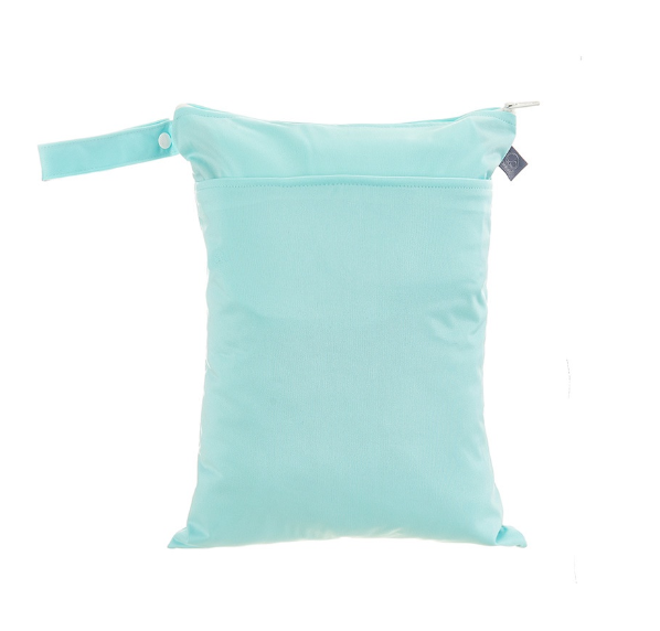 Reusable Waterproof Dry Double Pocket Cloth Handle Diaper Wet Bag 16