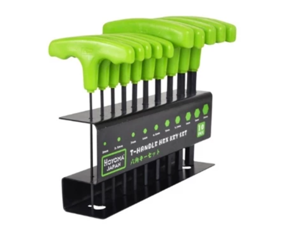 HOYOMA JAPAN HEAVYDUTY T HANDLE HEX KEY 10PCS