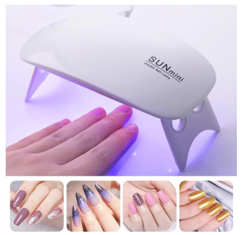 6W Mini Nail Dryer Led Lamp For Curing Gel Nails Polish Varnish USB Manicure