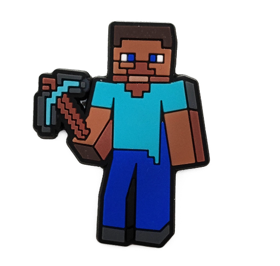 Cartoon Alex Sword Croc Jibbitz for Kids Minecraft Jibbits Charm Computer Game Jibits Crocks Shoes Accessories Shoe Charms Pins 017