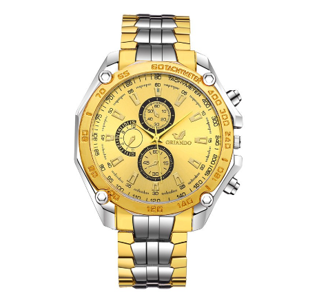 Crazy Selling Men's Business Steel Band Quartz Watch YG740 001